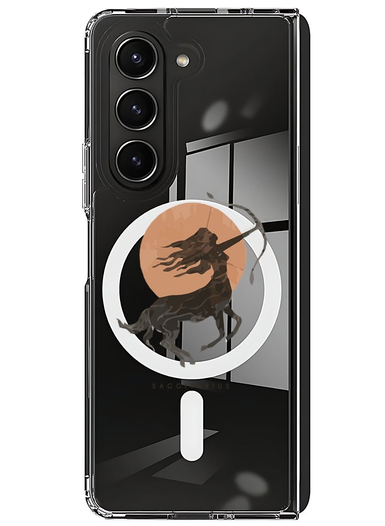Theodor Magnetic Case for Samsung Galaxy Z Fold 6 Compatible with MagSafe Wireless Charging, Shockproof Phone Bumper Cover Sagittarius - Image 1