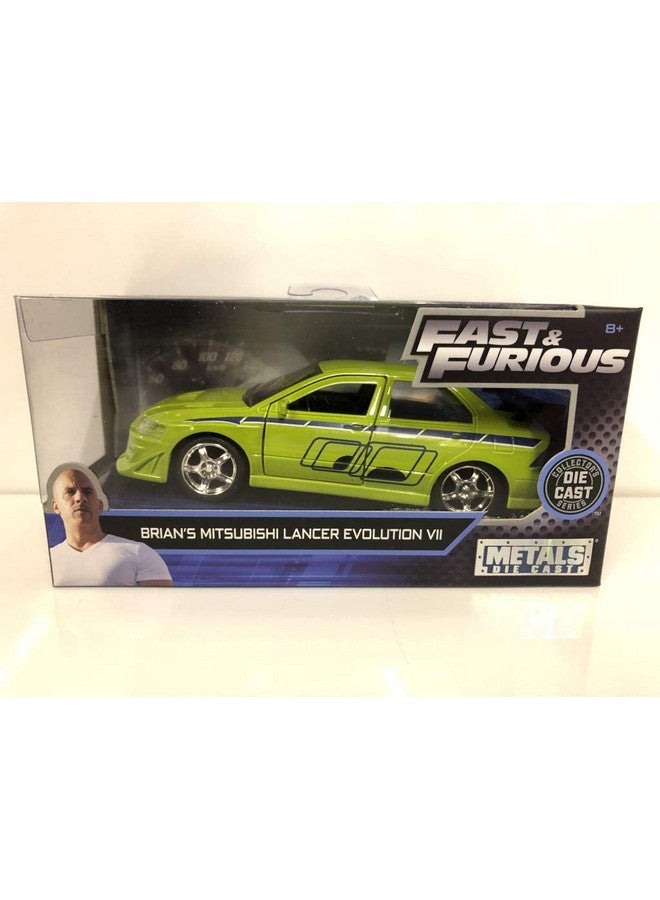 Jada Toys لعبة جادا تويز فاست آند فيوريوس 1:32 سيارة داي كاست ميتسوبيشي لانسر إيفو 2002 لبراين، ألعاب للأطفال والبالغين - Image 2