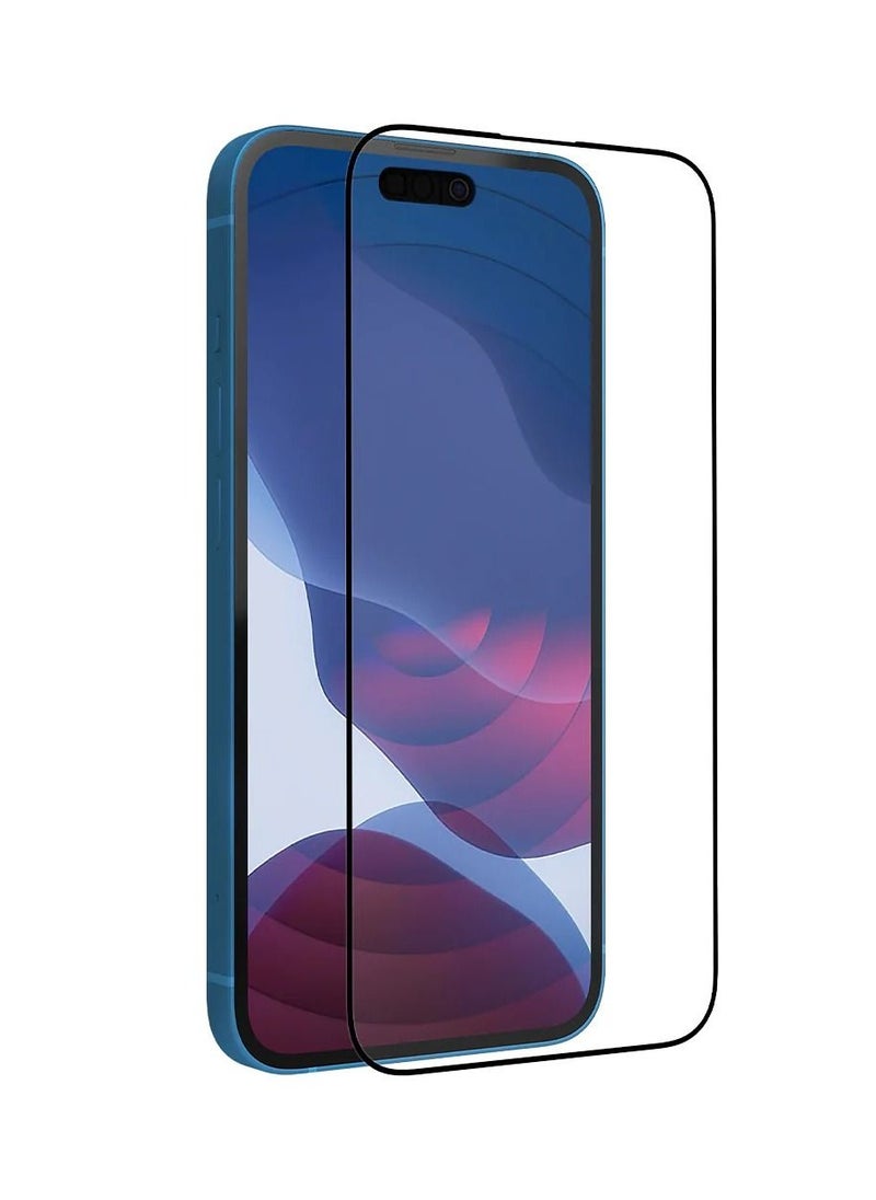 ماركة غير محددة - واقي شاشة شفاف من الزجاج المقسى لهاتف iPhone 14 Pro 6.1 مع تغطية من الحافة إلى الحافة وحماية مضادة للبكتيريا تتضمن أداة تثبيت سهلة - Image 1