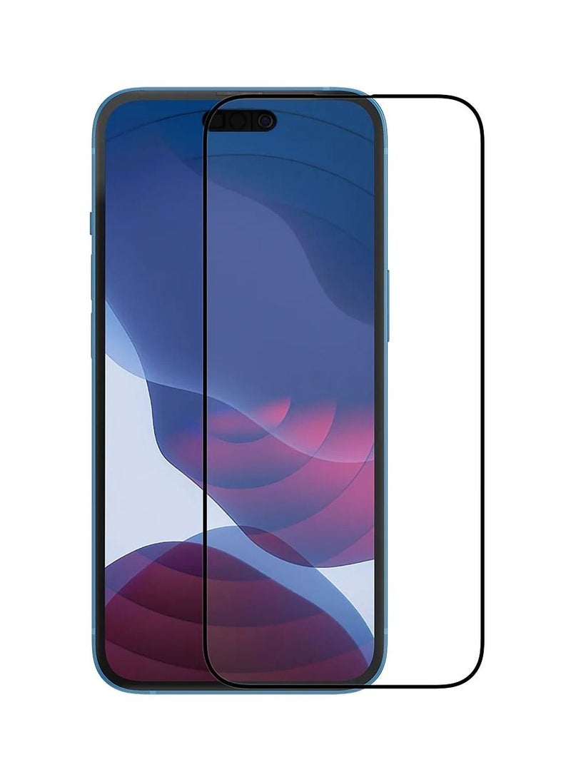 ماركة غير محددة - واقي شاشة شفاف من الزجاج المقسى لهاتف iPhone 14 Pro 6.1 مع تغطية من الحافة إلى الحافة وحماية مضادة للبكتيريا تتضمن أداة تثبيت سهلة - Image 1