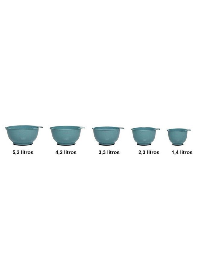 KitchenAid KitchenAid Classic Mixing Bowls, Set of 5, Aqua Sky 2  - Image 4