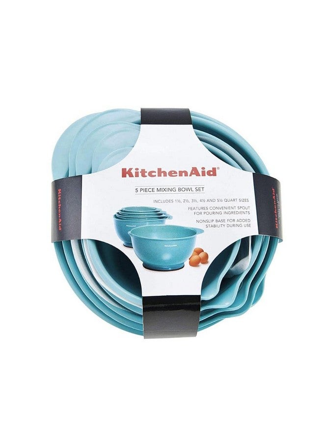 KitchenAid KitchenAid Classic Mixing Bowls, Set of 5, Aqua Sky 2  - Image 5