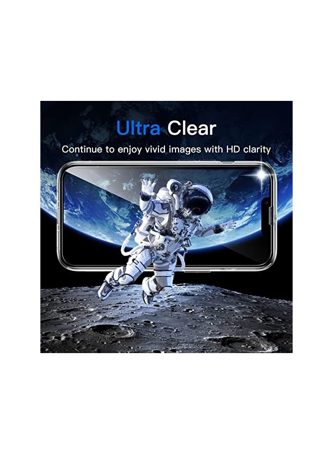 Jetech 2 In 1 Case For Iphone 13 Pro Max 6.7-Inch, With 2-Pack Screen Protector, Non-Yellowing Shockproof Bumper Phone Cover, Full Coverage Tempered Glass Film (Clear) - Image 4