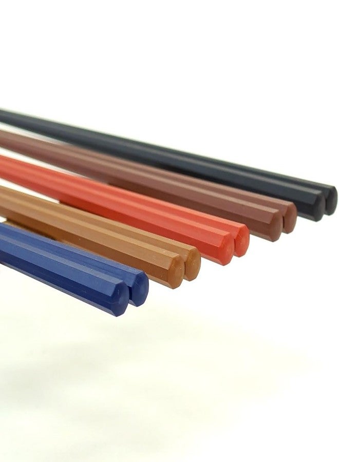Sunlife Colorful Octagonal PBT Chopsticks, Made in Japan, Dishwasher Safe, 9.1 inches (23 cm), Set of 5 Pairs - Image 5