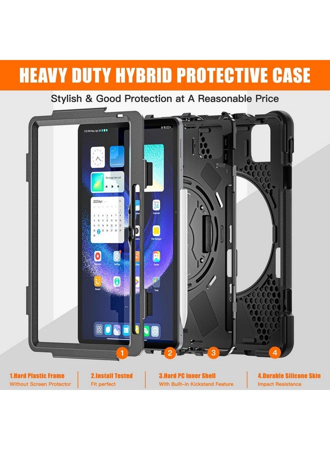 ProElite ProElite Rugged 3 Layer Armor case Cover for Xiaomi Mi Pad 6 11inch with Hand Grip and Rotating Kickstand with Shoulder Strap & Pen Holder, Black - Image 3