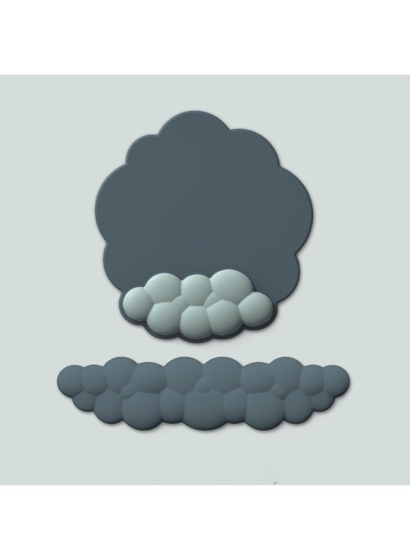 Y&D 2-Piece Office Keyboard Cloud Wrist Rest And High Density Memory Silicone Non Slip Base Mouse Pad - Image 1