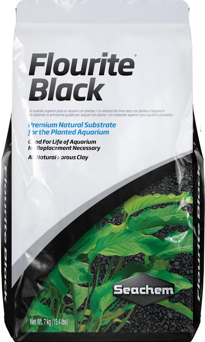Seachem Flourite Black Clay Gravel - Stable Porous Natural Planted Aquarium Substrate 15.4 lbs - Image 1