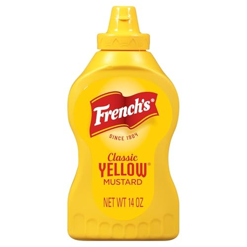 French'S Frenchs Yellow Mustard Classic StoneGround 1 Grade Mustard Seeds Product of the USA Gluten Free No Artificial Flavors For Burgers Brats and Hot Dogs 14 oz - Image 1