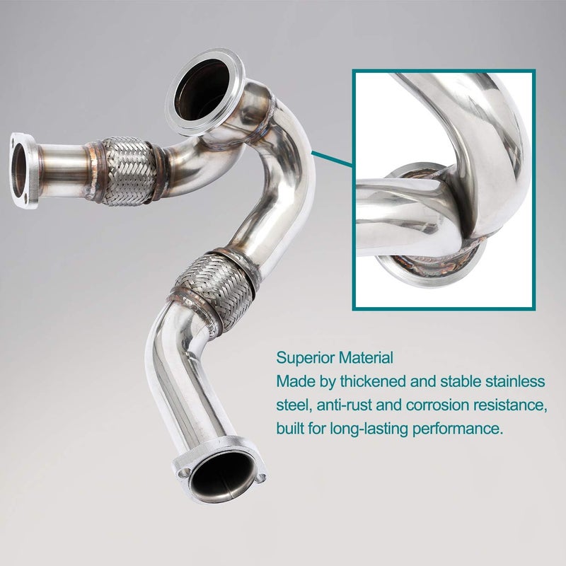 HQPASFY Turbocharger Y-Pipe Up Pipe for 2003-2007 Ford 6.0L Powerstroke Diesel Replaces# 679-011, 5C3Z6K854CA - Image 5
