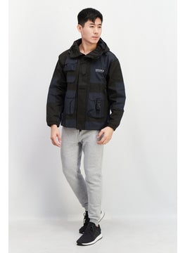 adidas Originals Men Sportswear Fit Long Sleeve Hooded Jacket, Black  - Image 4