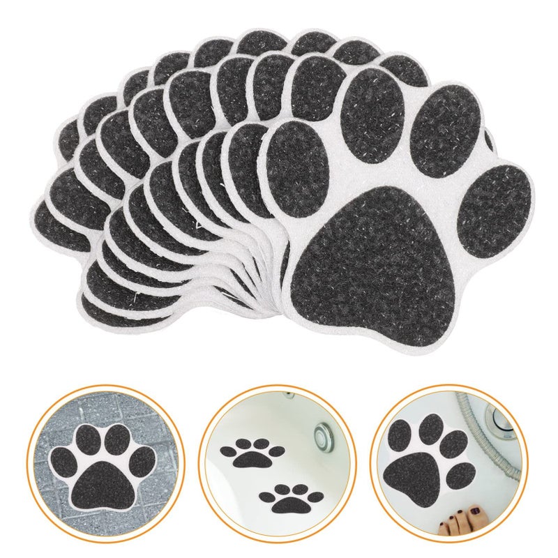 Non Slip Bathtub Floor Stickers 10PCS Dog Bath Safety Decoration Black - Image 3