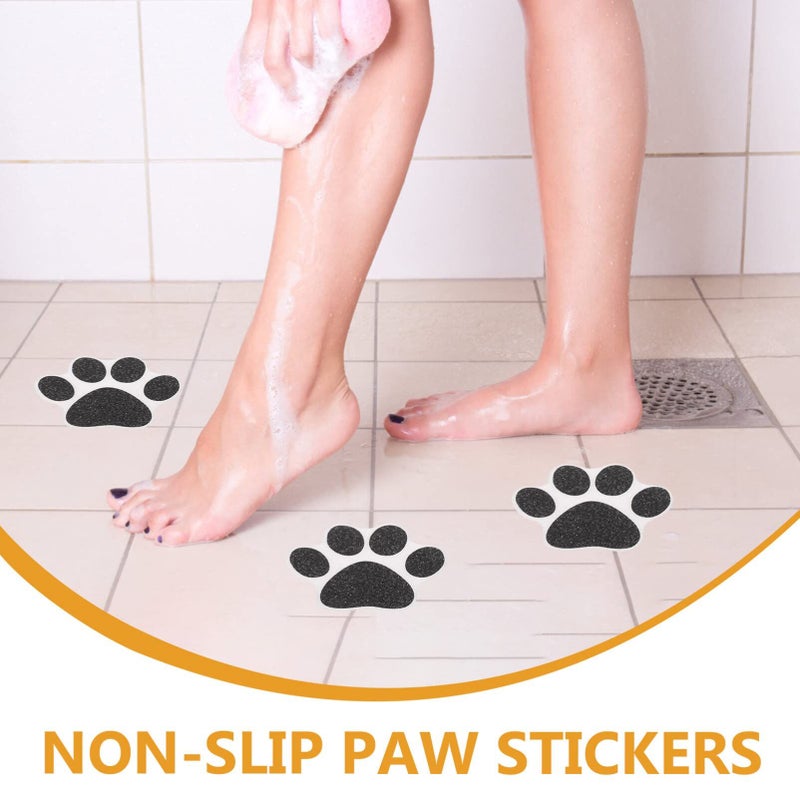 Non Slip Bathtub Floor Stickers 10PCS Dog Bath Safety Decoration Black - Image 4
