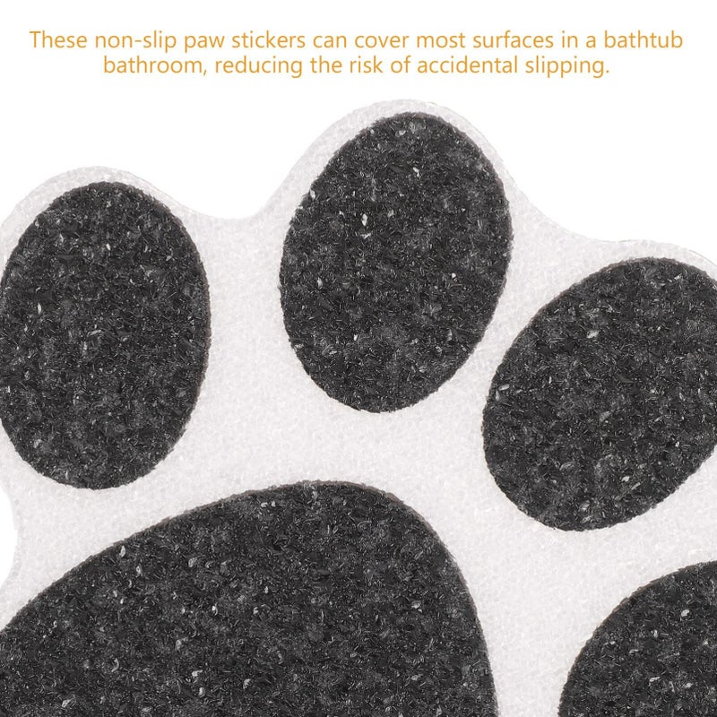 Non Slip Bathtub Floor Stickers 10PCS Dog Bath Safety Decoration Black - Image 5