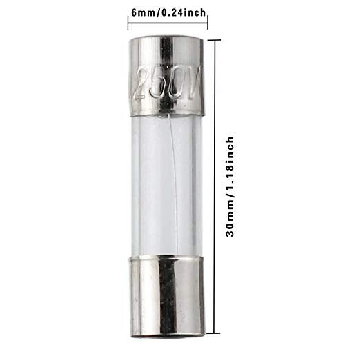 BOJACK 15 Values 200 pcs Fast-Blow Glass Fuses Assortment Kit 5x20mm 250V 1 5 10 15 20A 6x30mm 250V 1 2 3 5 6 7 8 10 15 20A amp packag in a Clear Plastic Box - Image 5