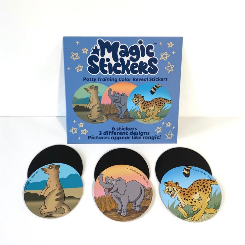 Potty Watch Color Reveal Stickers Potty Training with 6 Magic Stickers 3 Different Designs Easy to Peel Stickers for Kids Reward Their Efforts Fosters Fun Independence Savanna