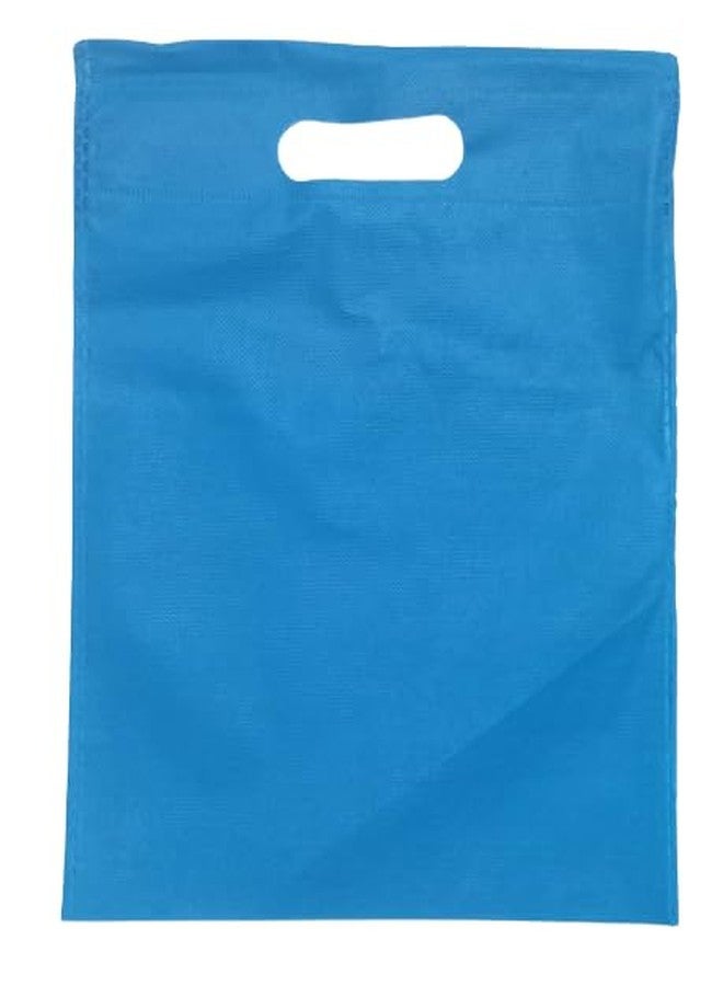 OMX, 50 Pc, 9 Inch X 12 Inch, D-Cut Cloth Bag Shopping Bag, Completely Eco-Friendly Bag (9 inch X 12 inch, Blue) - Image 1