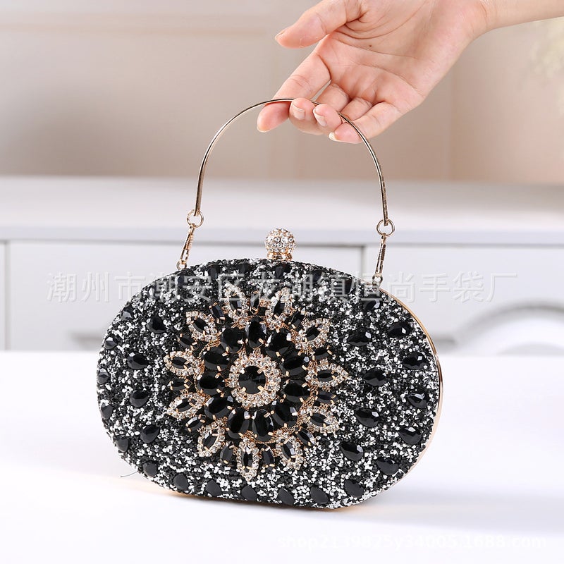 2025 Sunflower Diamond-Encrusted Evening Bag Personalized Dress Evening Bag Fashion Banquet Women'S Clutch Bag - Image 1