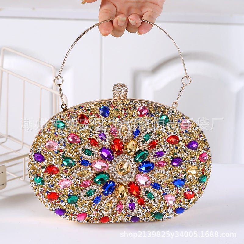2025 Sunflower Diamond-Encrusted Evening Bag Personalized Dress Evening Bag Fashion Banquet Women'S Clutch Bag - Image 5