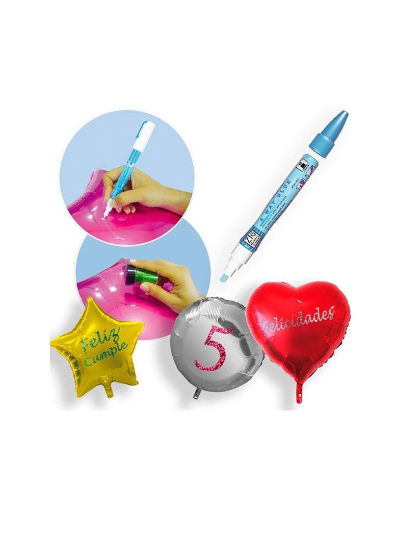 Zig Dual-purpose adhesive marker, 5mm tip, for glitter balloons  - Image 1