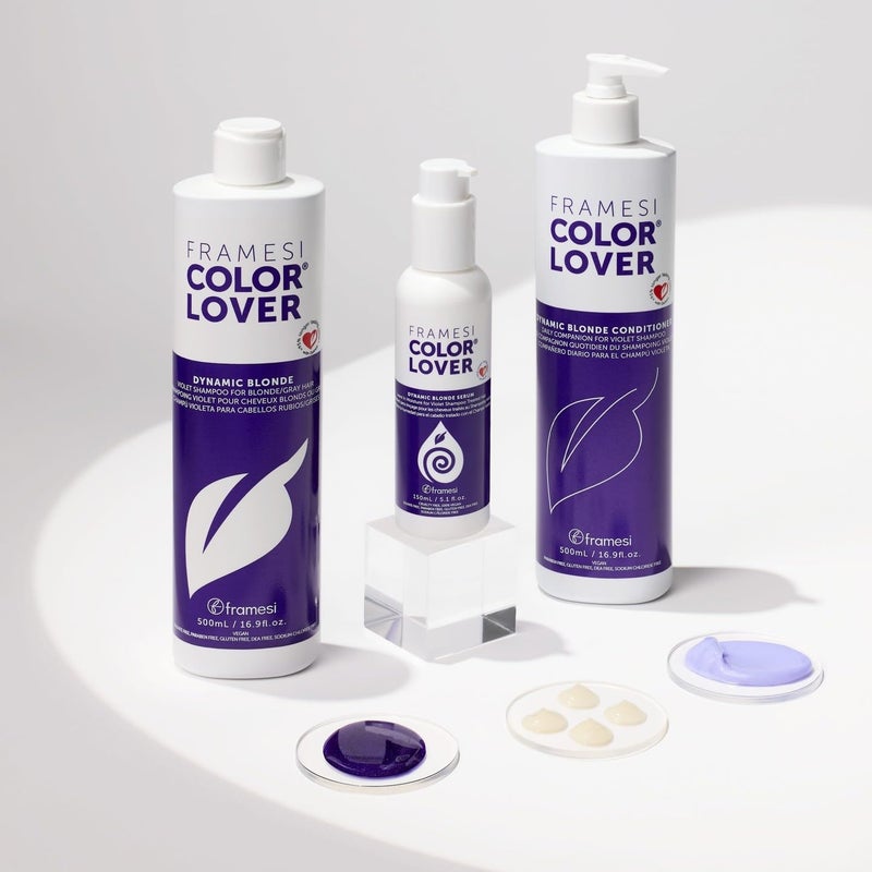 FRAMESI Color Lover Dynamic Blonde Serum, 4.75 fl oz, Sulfate Free Daily Leave In Conditioner, Color Treated Hair - Image 4