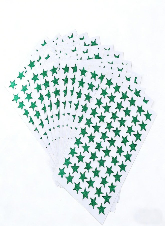 Boan 1200 PCS Holographic Star Stickers, 0.6" Sparkly Foil Reward Stickers for Kids, Behavior Chart Student Planner Stickers, Teacher Classroom Supplies for DIY Craft Decoration (Green) - Image 1