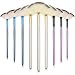 Maitys 9 Pieces Facial Fan Mask Brushes Soft Facial Applicator Brushes Tools for Peel Glycolic Makeup for Mud CreamBlue Purple Champagne - Image 2