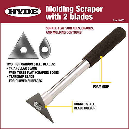 Hyde Tools 10400 Molding Scraper with two blades - Image 2