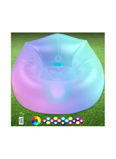 Inflatable Led  Illuminated Blow Up Lounger Chair With Remote Control For Kids