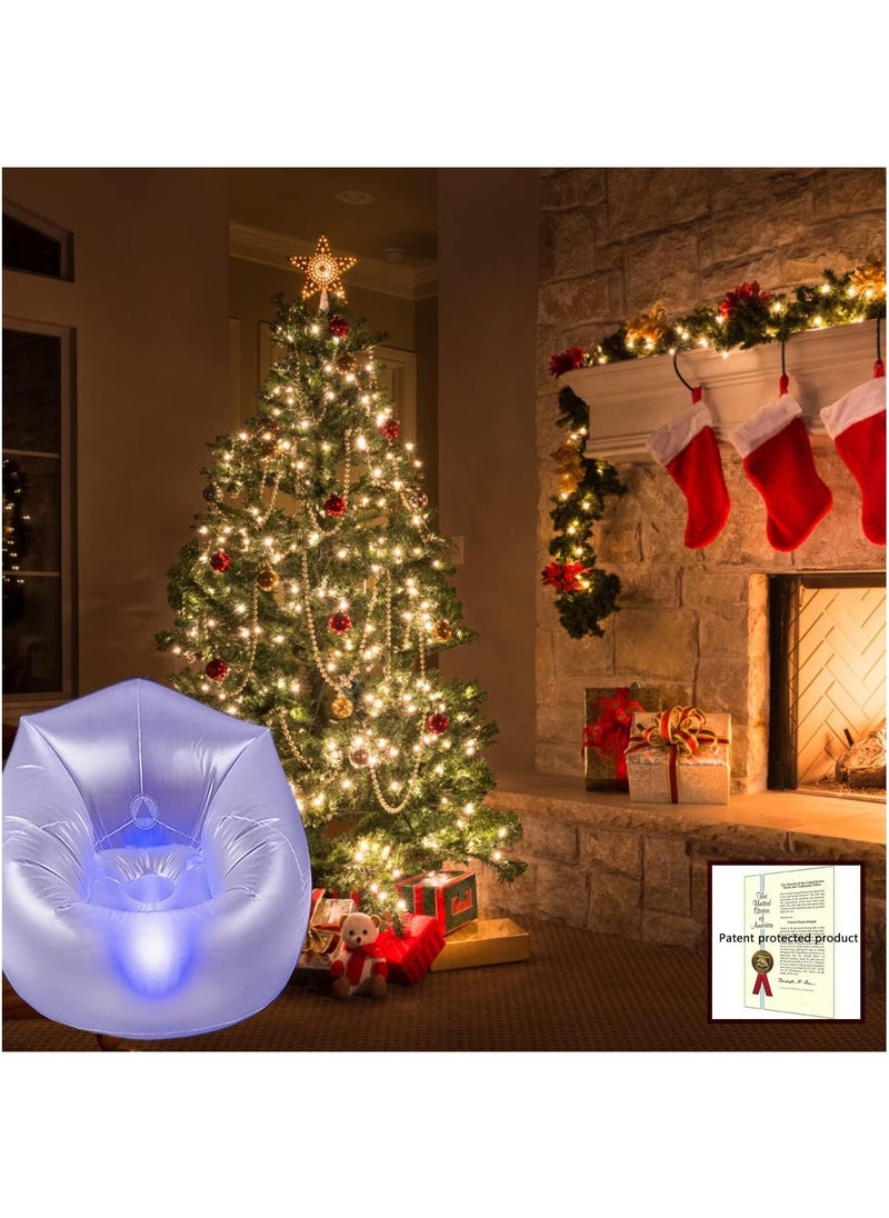 SYOSI - Inflatable Led  Illuminated Blow Up Lounger Chair With Remote Control For Kids - Image 1