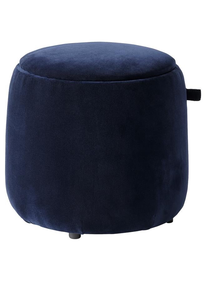 Zaboon Pouffe, With Storage/Djuparp Dark Blue - Image 1