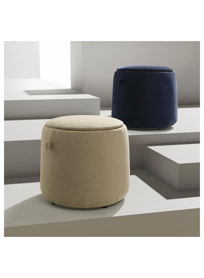Zaboon Pouffe, With Storage/Djuparp Dark Blue - Image 5