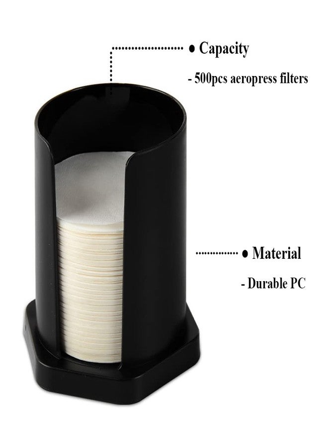CAFEMASY Coffee Filter Holder for Aeropress-Filter - CAFEMASY 742 Count Replacement Paper Filters with Black Filters Holder Metal Filter Compatible for Aeropress Original Go Clear Espresso Coffee Maker - Image 3
