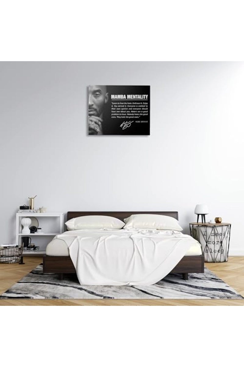 YIVIVEN Kobe Canvas Wall Art - Mamba Mentality Poster - Image 4