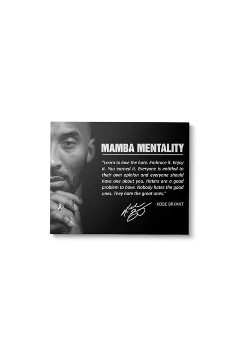 YIVIVEN Kobe Canvas Wall Art - Mamba Mentality Poster - Image 2