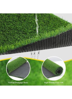 MOMENT 30Mm Realistic Artificial Grass Rug Indoor Outdoor, Dog Grass Mat With Drainage Holes And Replacement Artificial Grass Turf, Fake Grass For Garden Lawn Landscape Balcony Decoration  - Image 5