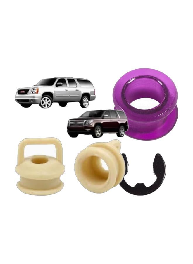 One set consisting of a purple transmission bushing and a black clip for fixing it, used to connect and repair the automatic transmission with the gearbox shaft. It is specially designed to be compatible with a wide range of cars such as Toyota Corolla, Matrix, Dodge, Jeep, Lexus, Mitsubishi, and Suzuki. One piece rubber rubber bushing clip for connecting the automatic transmission with the gearbox shaft for GMC Sierra, Yukon, Tahoe, Suburban, and Cadillac Escalade models from 2007 to 2020. - Image 1