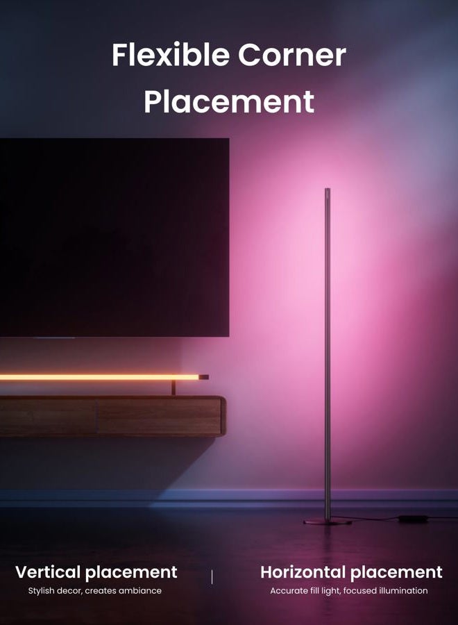 SwitchBot Floor Lamp with Matter, RGB, Warm Cool White, Corner Floor Lamp Compatible with Apple Home, Alexa, Google Home, 1200lm, Music Sync, Scene Modes, 16 Million Colors for Living Room Bedroom - Image 4