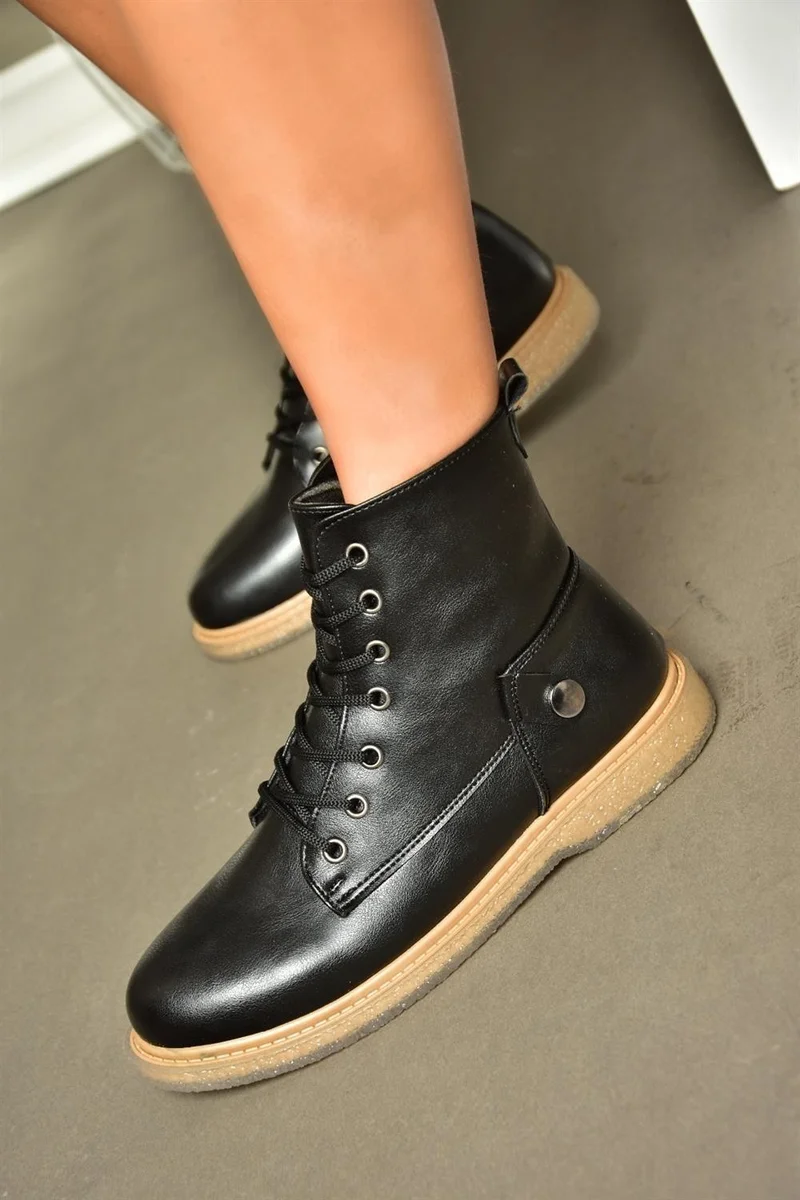 Fox Shoes R374821609 Black Low-Sole Classic Women's Boots
