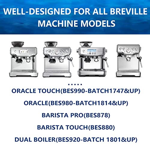 Bewafia 6 Pack Bes880 Water Filter Replacement Compatible with Brevile Sage Oracle Touch,Barista,Claro Swiss,BES878,Bes920,Bes008 Espresso Coffee Machine,Replaces Part #BES008WHT0NUC1 - Image 5