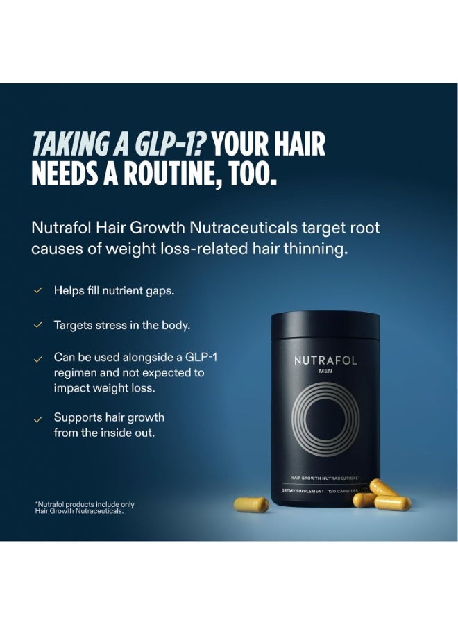 Nutrafol Men's Hair Growth Supplements, Clinically Tested for Visibly Thicker Hair and Scalp Coverage, Dermatologist Recommended - 1 Month Supply - Image 2