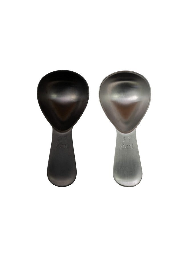 Planetary Design Coffee Scoop 2 Tbsp - Brushed Black, Stainless Steel - Precise Measuring Spoon for Coffee, Tea & More - Ergonomically Balanced Handle - Fits Inside Airscape® Canisters - Image 2