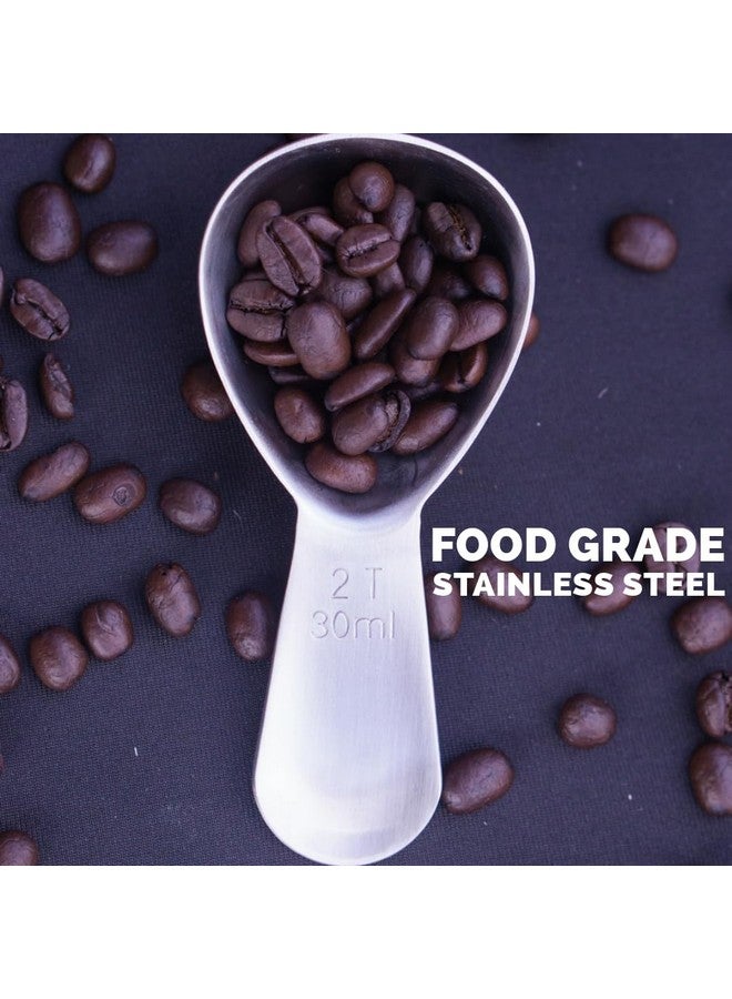 Planetary Design Coffee Scoop 2 Tbsp - Brushed Black, Stainless Steel - Precise Measuring Spoon for Coffee, Tea & More - Ergonomically Balanced Handle - Fits Inside Airscape® Canisters - Image 5