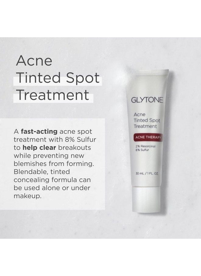 Glytone - Acne Tinted Spot Treatment With 8% Sulfur & 2% Resorcinol Tinted Cream Formula to Conceal Blemishes NonComedogenic 1 fl oz - Image 1