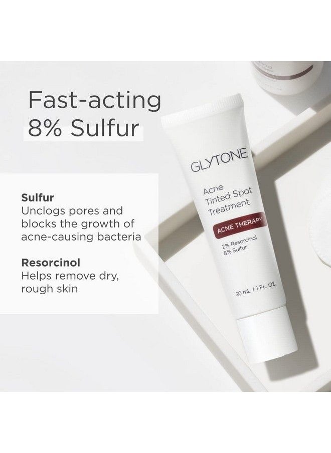 Glytone - Acne Tinted Spot Treatment With 8% Sulfur & 2% Resorcinol Tinted Cream Formula to Conceal Blemishes NonComedogenic 1 fl oz - Image 1