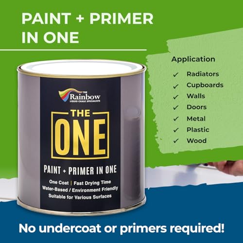 The ONE All-In-One Paint & Primer - Blue Matte, 33.8 Fl Oz/1 Liter | 1 Coat Formula | Easy Indoor & Outdoor Decorating for Home & Garden Walls, Floors & Furniture | Water-Based & Low VOC - Image 2