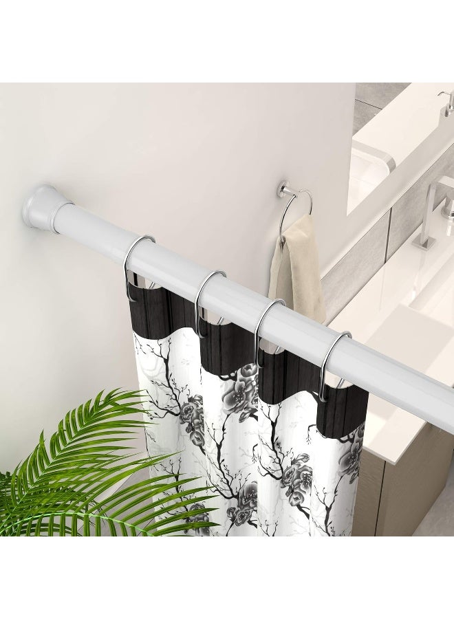 Story@Home Story@Home - Shower Curtain Rod, Adjustable Curtain Rod, Tension Spring Installation (No Tools Needed), Sturdy & Rust-Proof, 41-70 Inches, White | Curtain Rods No Drilling for Wall - Image 2
