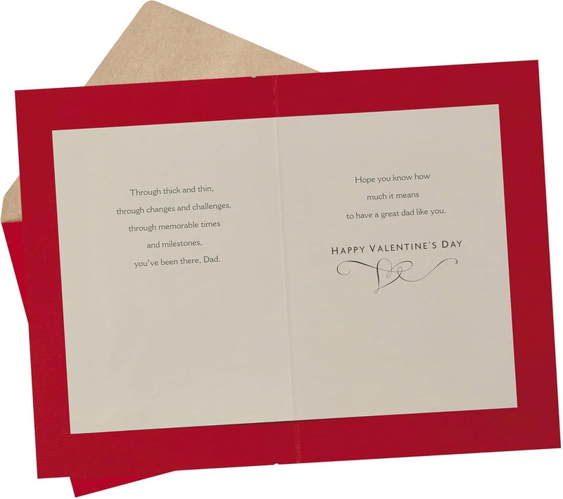Hallmark Valentine's Day Card for Dad (Gold Scrolls),0559VFE7022 - Image 2