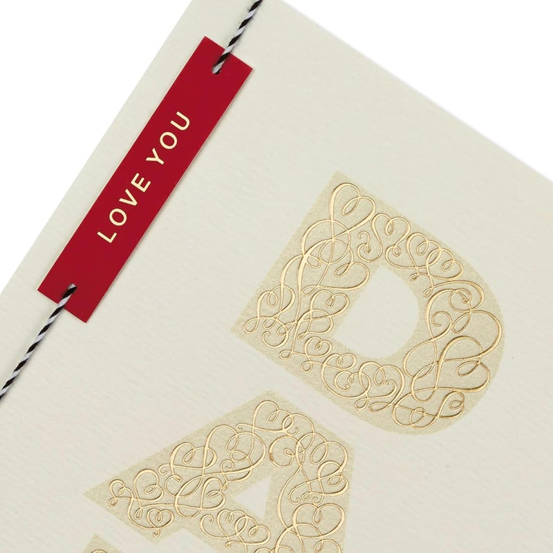 Hallmark Valentine's Day Card for Dad (Gold Scrolls),0559VFE7022 - Image 5