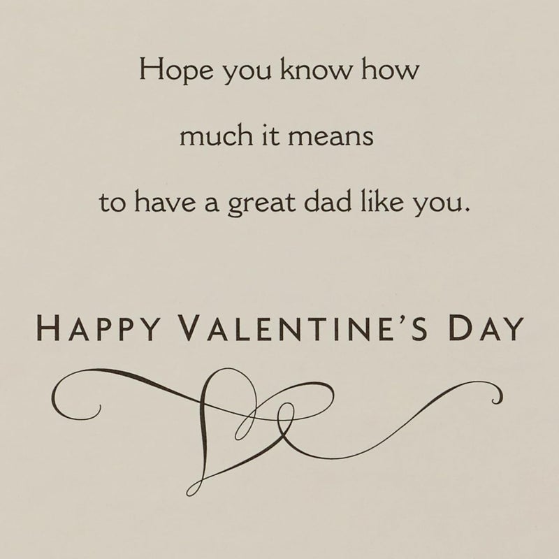 Hallmark Valentine's Day Card for Dad (Gold Scrolls),0559VFE7022 - Image 4