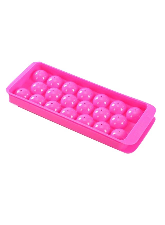 NIBEMINENT Round Ice Ball Plastic Tray Pink